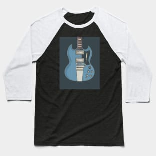 Pelham Blue Solid Guitar Baseball T-Shirt